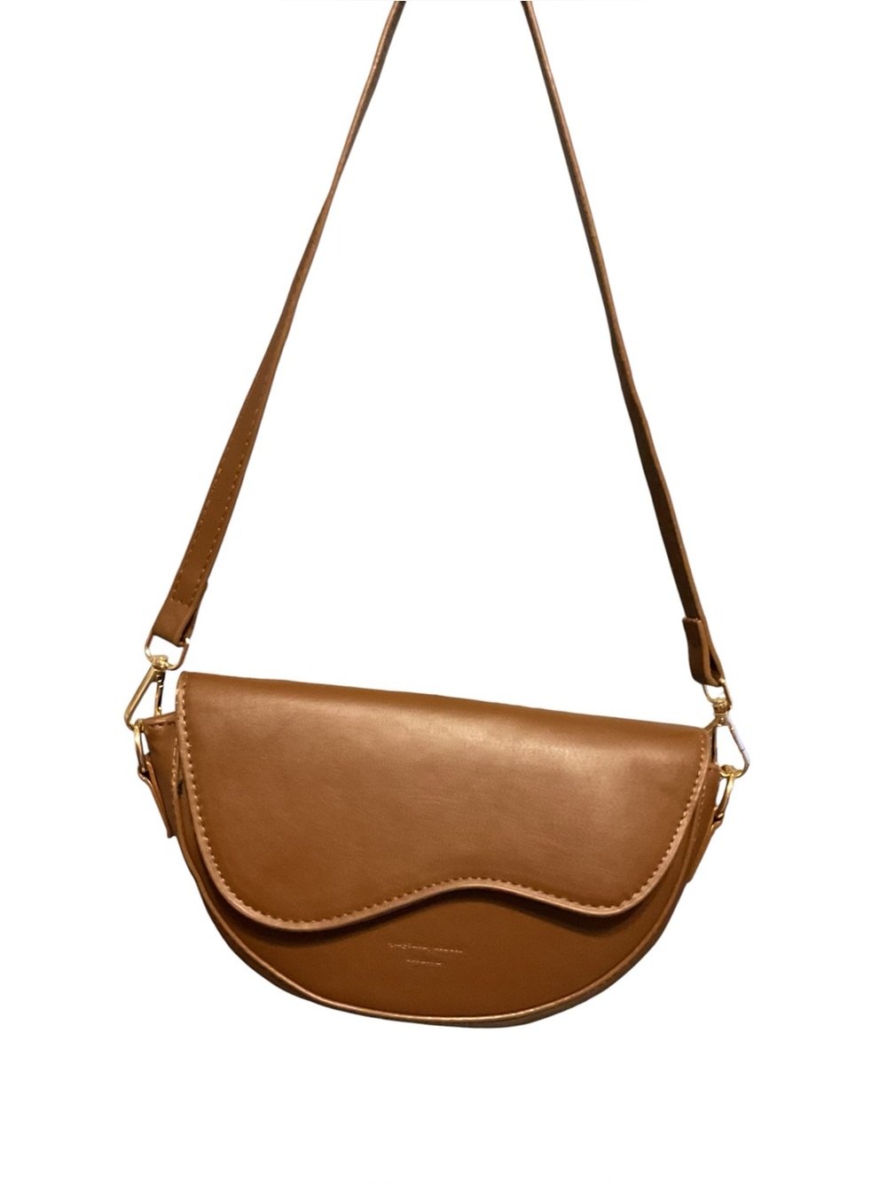 Classic Brown PU Leather Crossbody Bag